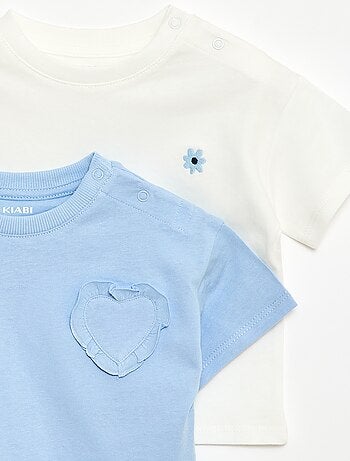 Set di 2 T-shirt con dettagli sul petto