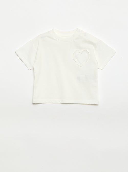 Set di 2 T-shirt con dettaglio sul petto - Kiabi