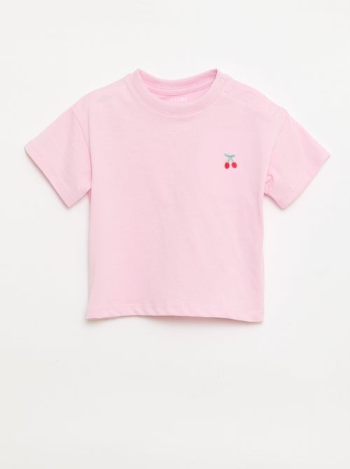 Set di 2 T-shirt con dettaglio sul petto - Kiabi