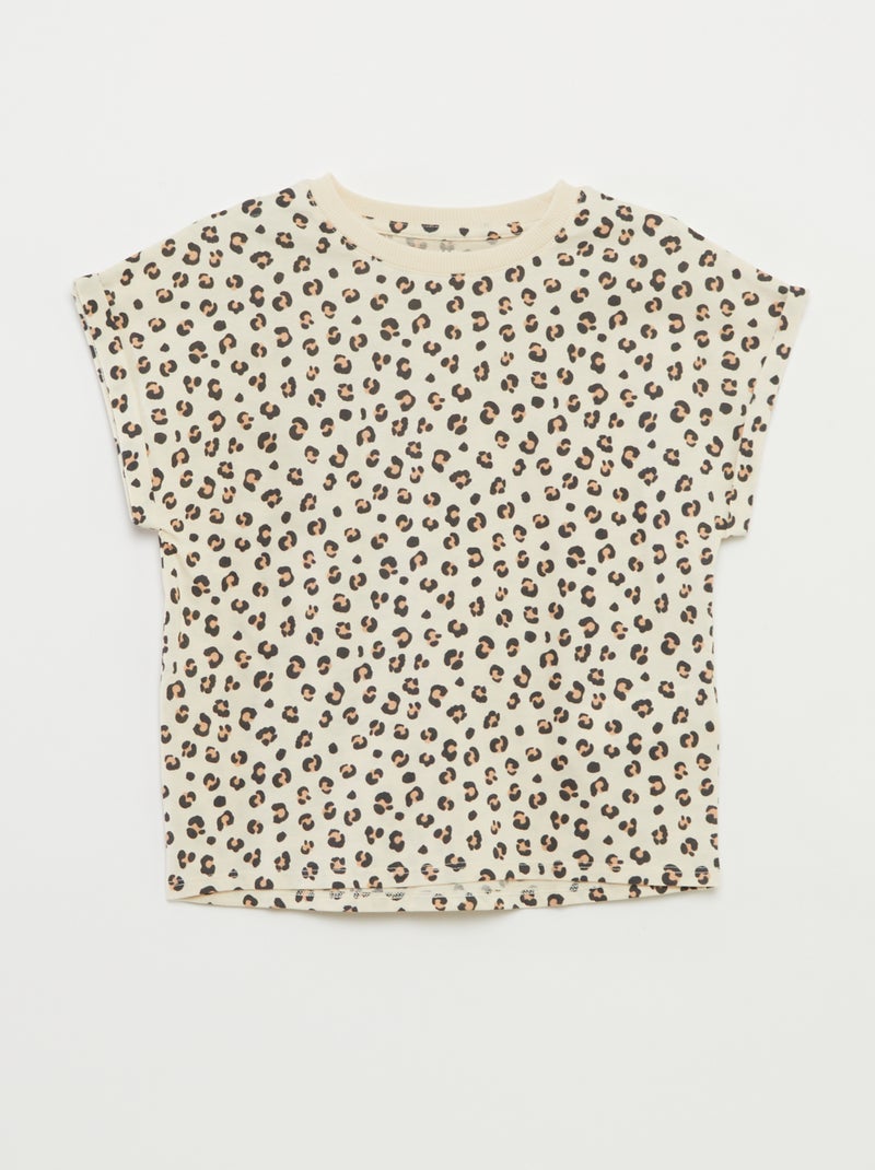 Set di 2 t-shirt in cotone BEIGE - Kiabi