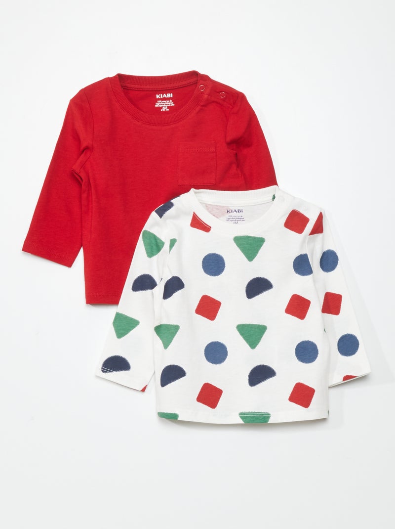 Set di 2 t-shirt in jersey BIANCO - Kiabi