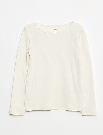 Confezione da 2 t-shirt in maglia operata a maniche lunghe