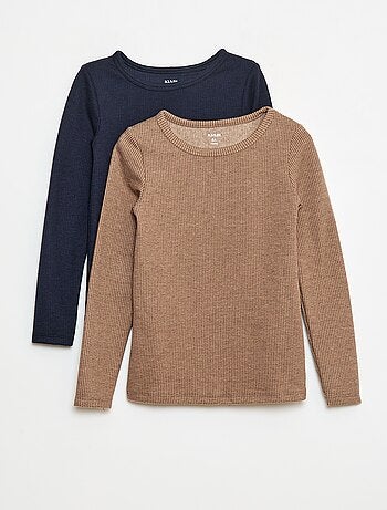Set di 2 t-shirt in maglia termoregolatrice