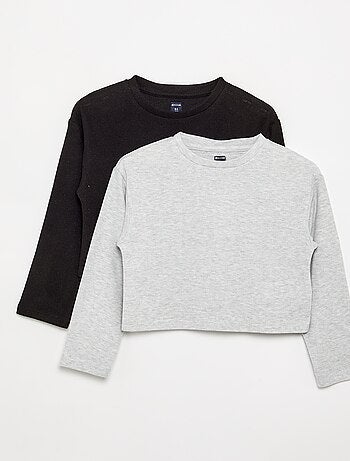 Set di 2 T-shirt in morbida maglia