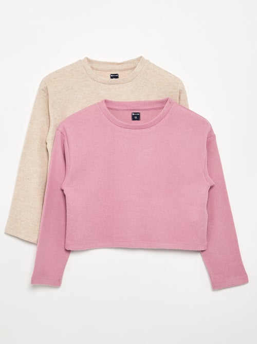 Set di 2 T-shirt in morbida maglia - Kiabi