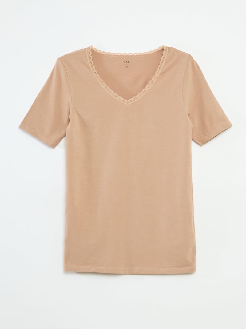 Set di 2 t-shirt intime BEIGE - Kiabi