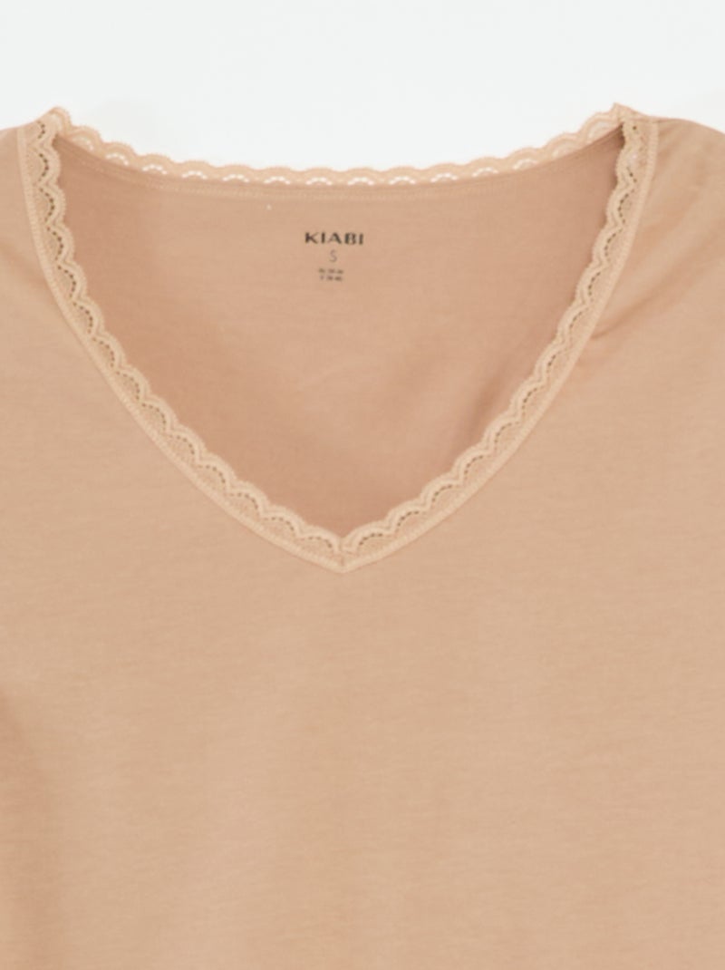 Set di 2 t-shirt intime BEIGE - Kiabi
