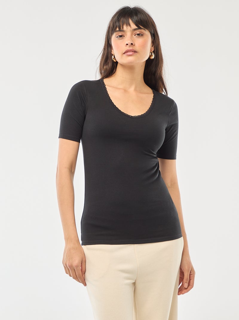 Set di 2 t-shirt intime NERO - Kiabi