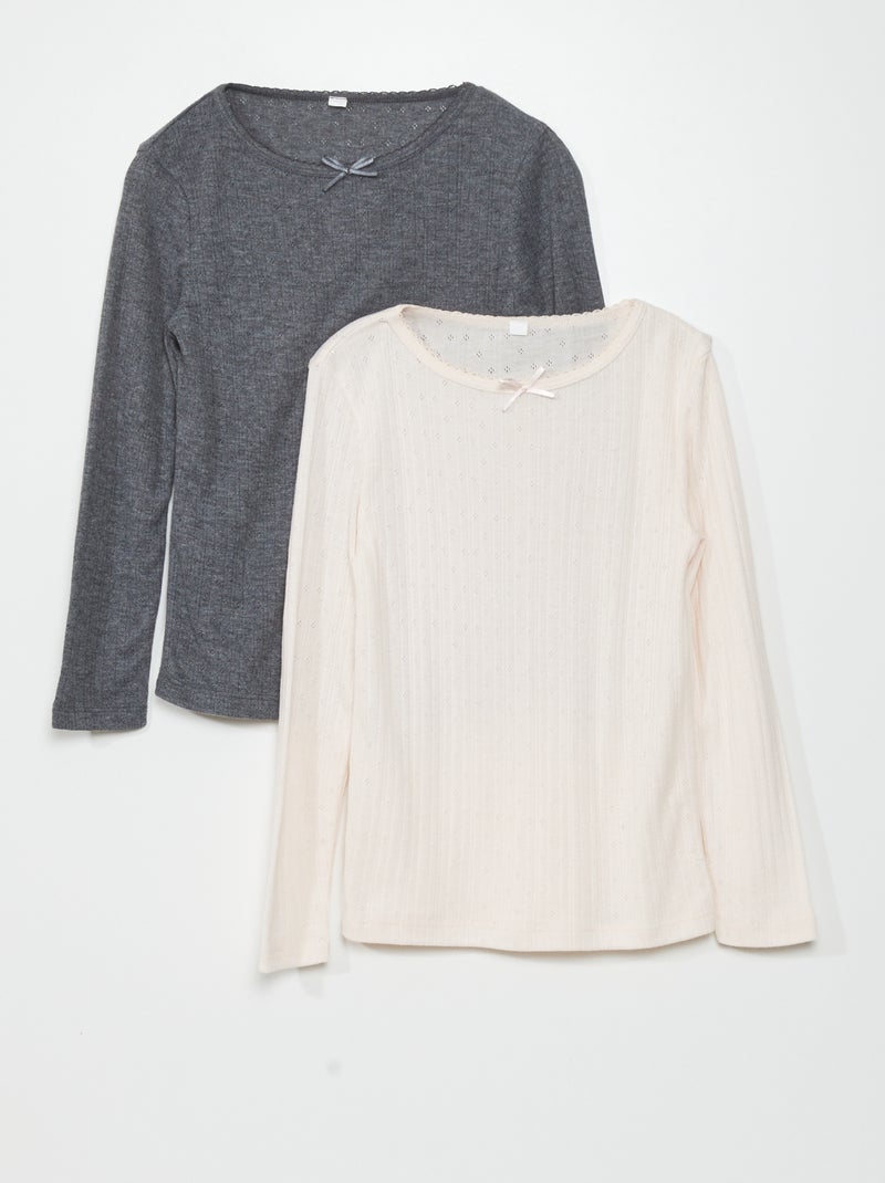 Set di 2 t-shirt termoregolatrici - Sempre + calore GRIGIO - Kiabi