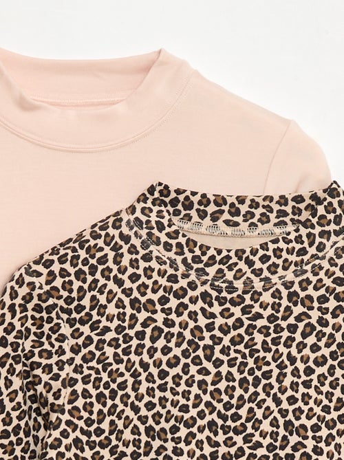 Set di 2 t-shirt termoregolatrici a collo alto - Kiabi