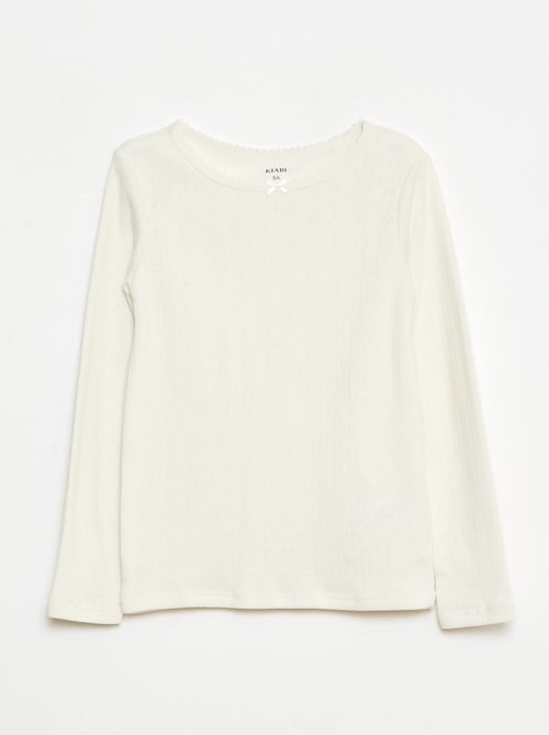 Set di 2 t-shirt termoregolatrici in maglia operata - Kiabi