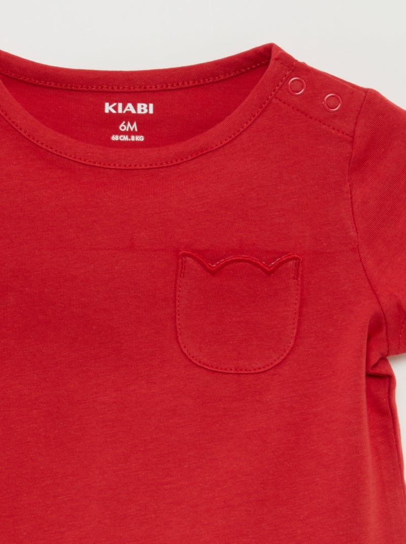 Set di 2 t-shirt tinta unita BIANCO - Kiabi