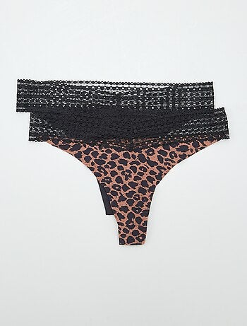 Set di 2 tanga con pizzo