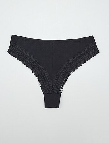 Set di 2 tanga con pizzo