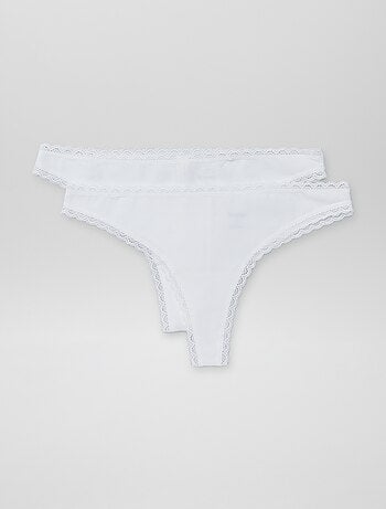 Set di 2 tanga in cotone