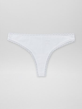 Set di 2 tanga in cotone