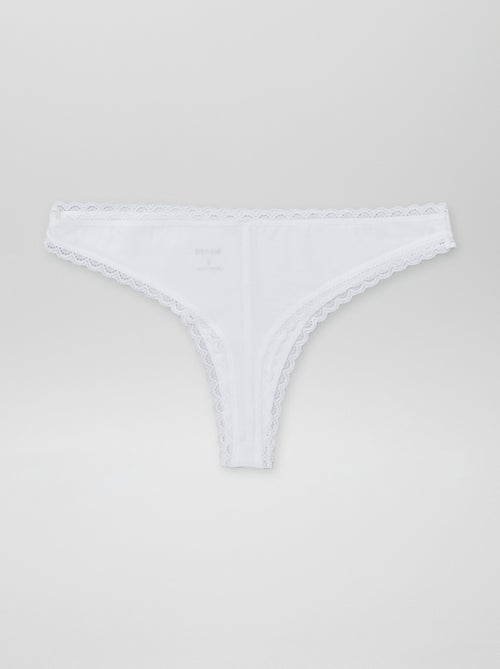Set di 2 tanga in cotone - Kiabi