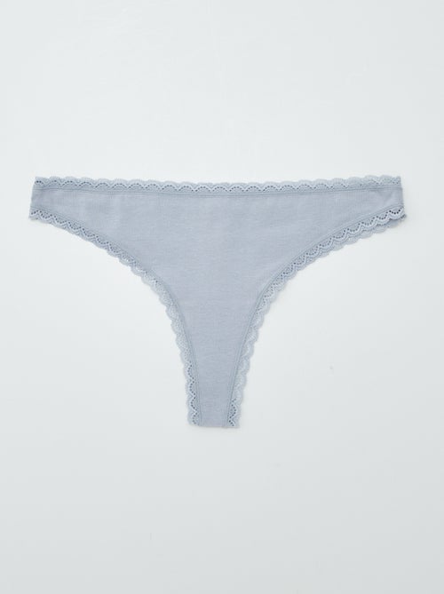 Set di 2 tanga in cotone - Kiabi