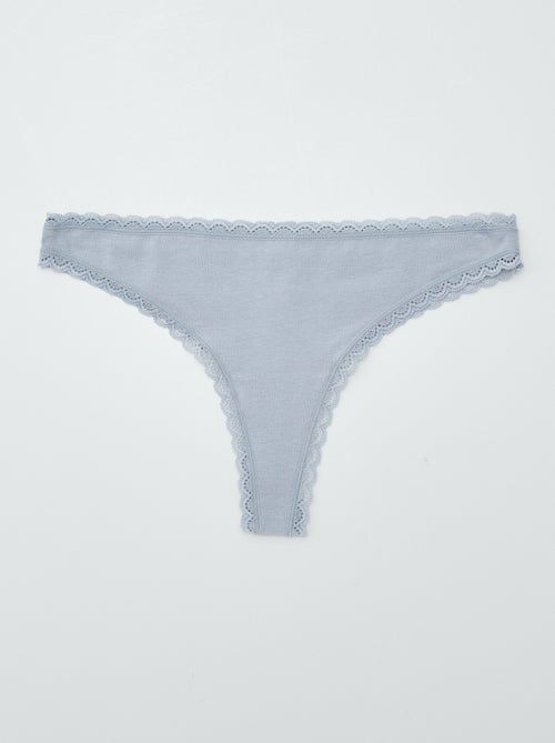 Set di 2 tanga in cotone - Kiabi