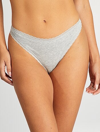 Set di 2 tanga in cotone