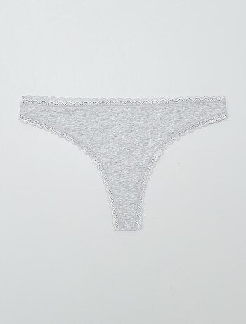 Set di 2 tanga in cotone