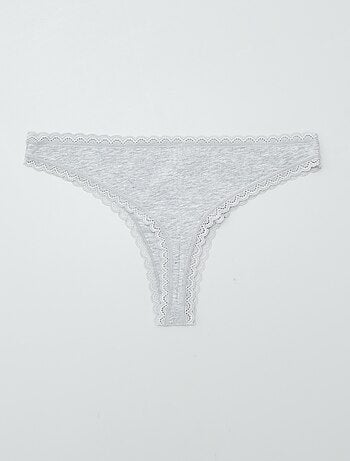 Set di 2 tanga in cotone