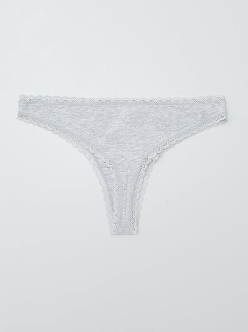 Set di 2 tanga in cotone - Kiabi