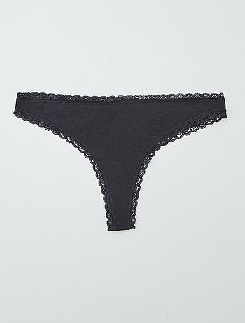 Set di 2 tanga in cotone