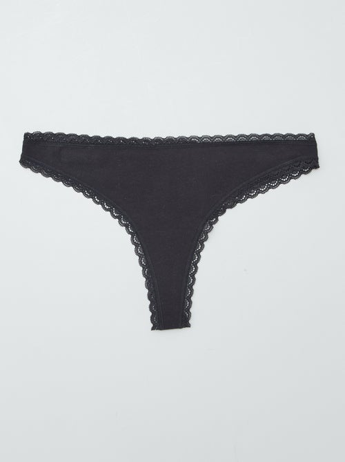 Set di 2 tanga in cotone - Kiabi