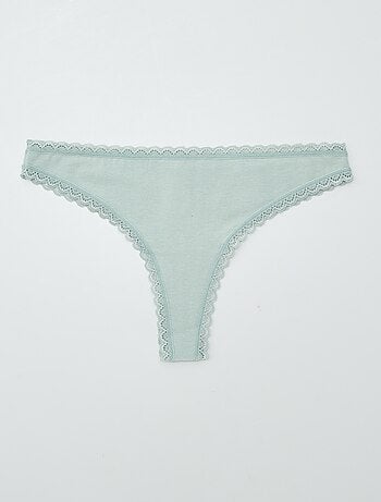 Set di 2 tanga in cotone