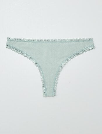 Set di 2 tanga in cotone