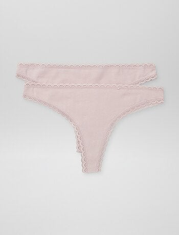 Set di 2 tanga in cotone