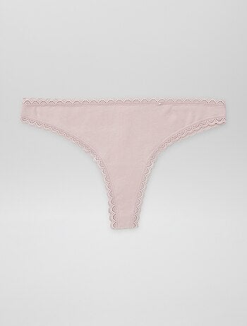 Set di 2 tanga in cotone
