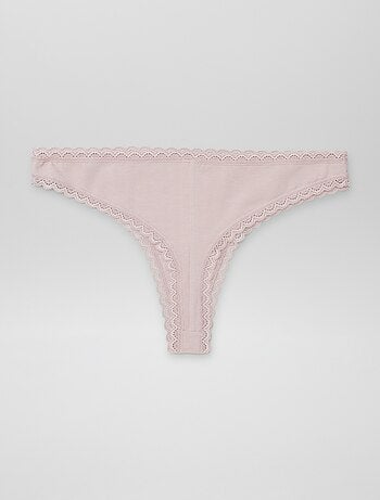 Set di 2 tanga in cotone