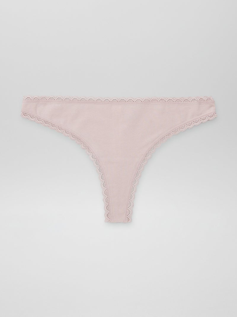 Set di 2 tanga in cotone VIOLA - Kiabi