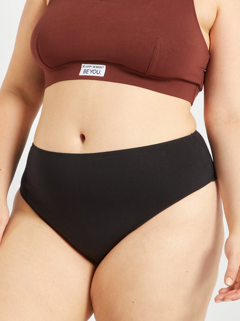 Set di 2 tanga in jersey e pizzo GRIGIO - Kiabi