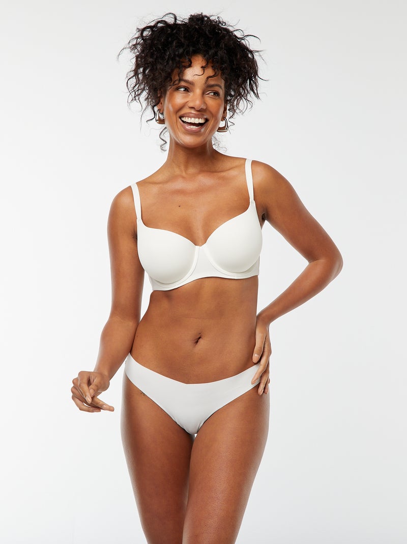 Set di tanga invisibili in microfibra BIANCO Donna