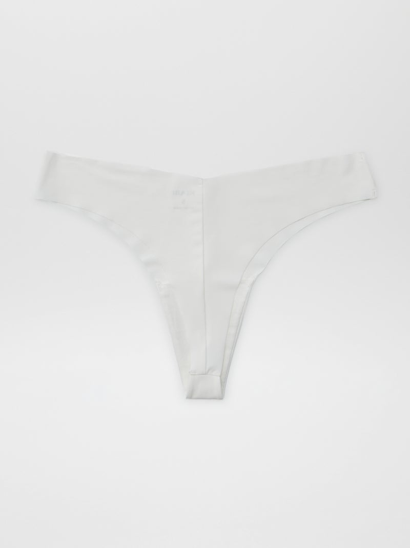 Set di 2 tanga invisibili in microfibra BIANCO - Kiabi