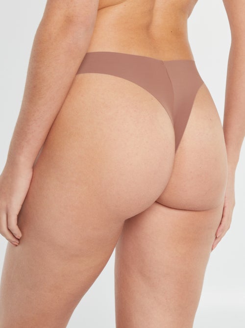 Set di 2 tanga invisibili in microfibra - Kiabi