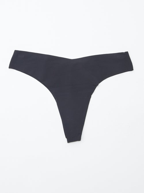 Set di 2 tanga invisibili in microfibra - Kiabi