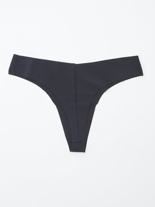 Set di 2 tanga invisibili in microfibra - Kiabi