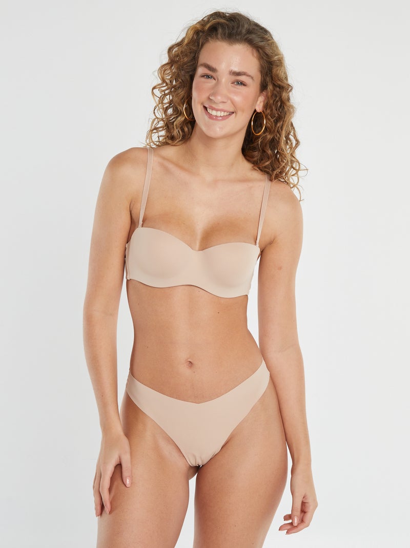 Set di 2 tanga invisibili in microfibra ROSA - Kiabi