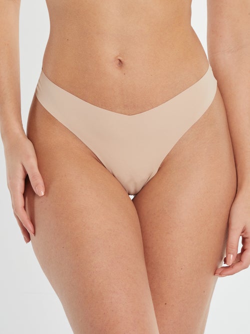 Set di 2 tanga invisibili in microfibra - Kiabi