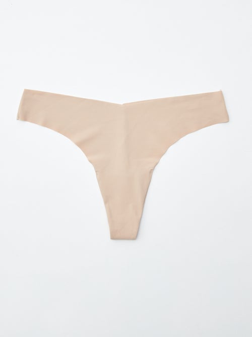 Set di 2 tanga invisibili in microfibra - Kiabi