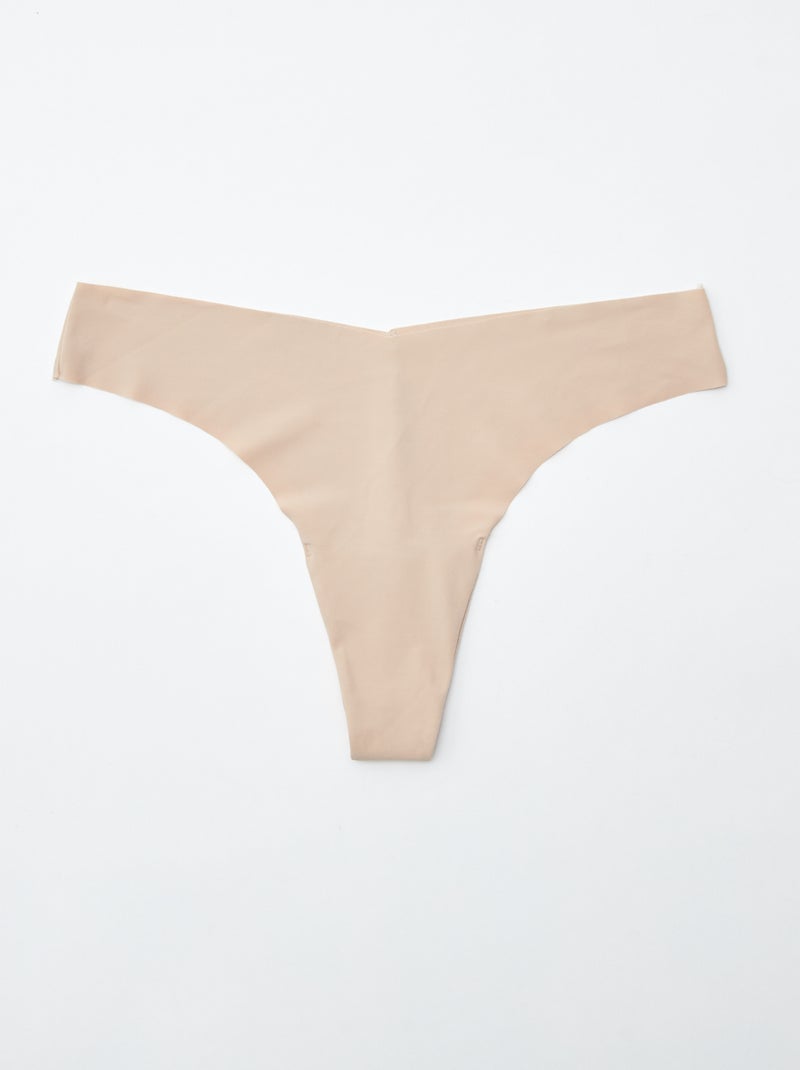Set di 2 tanga invisibili in microfibra ROSA - Kiabi