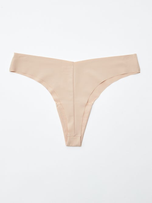 Set di 2 tanga invisibili in microfibra - Kiabi