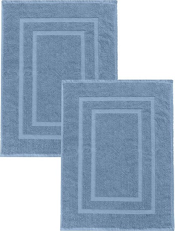 Set di 2 tappetini da bagno in spugna, 50x70 cm,