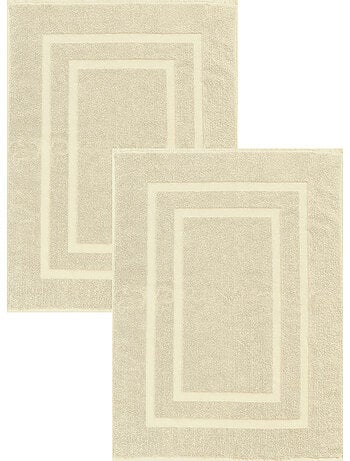 Set di 2 tappetini da bagno in spugna, 50x70 cm,