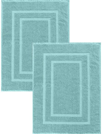 Set di 2 tappetini da bagno in spugna, 50x70 cm,