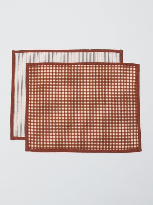 Set di 2 tovagliette 32 x 40 cm con doppia stampa - Kiabi Home - Kiabi Set di 2 tovagliette 32 x 40 cm con doppia stampa - Kiabi Home - Kiabi
